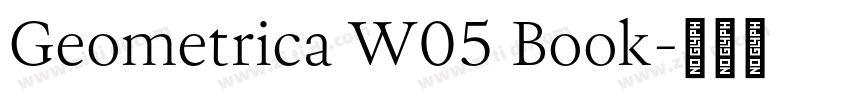 Geometrica W05 Book字体转换